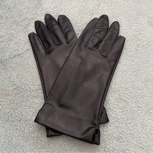 VINTAGE HANSEN ANALON BLACK NYLON LADIES GLOVES - SIZE 6 1/2 STUNNING QUALITY